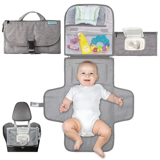 Portable Diaper Changing Pad with Pockets Waterproof Travel Diaper Changing Station Kit Baby Gifts