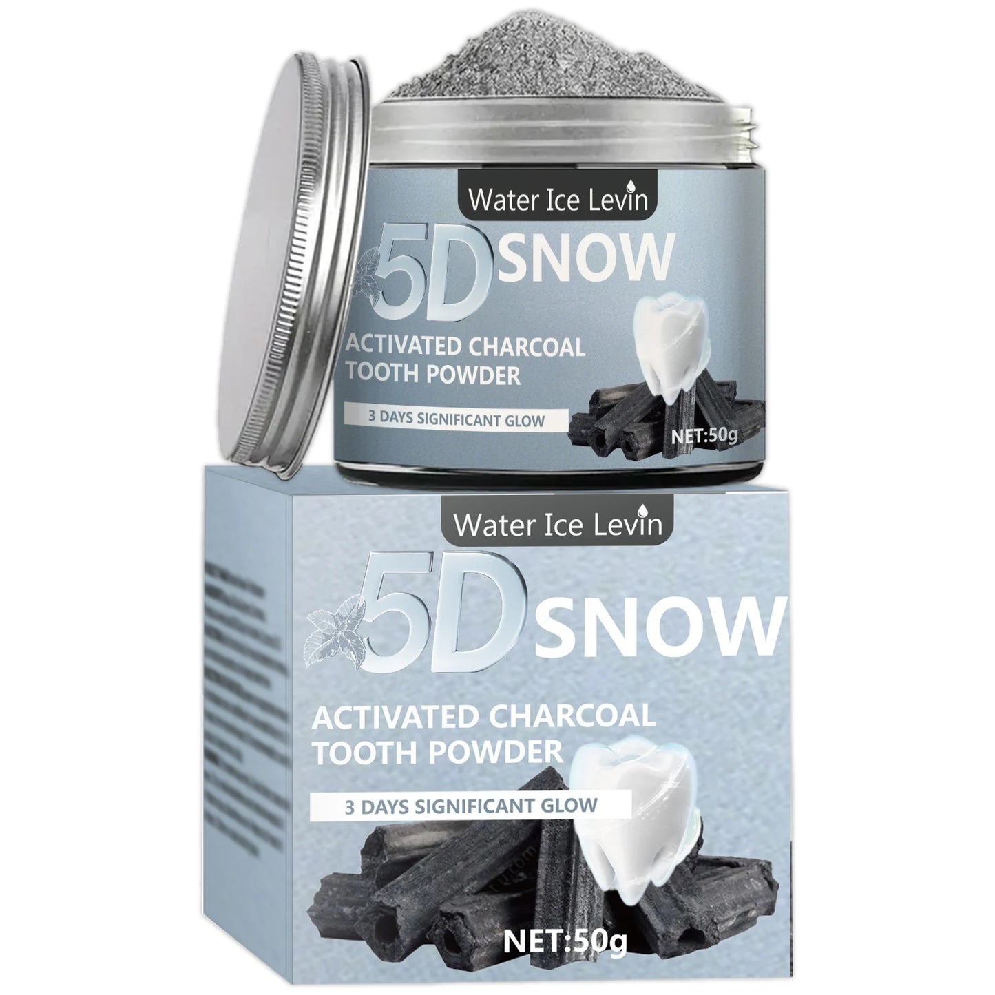 Bamboo Charcoal Teeth Whitening Powder - Natural Whitening and Deep Cleaning for Men and Women, Freshens Breath, Daily Use Toothpaste, 1 Piece