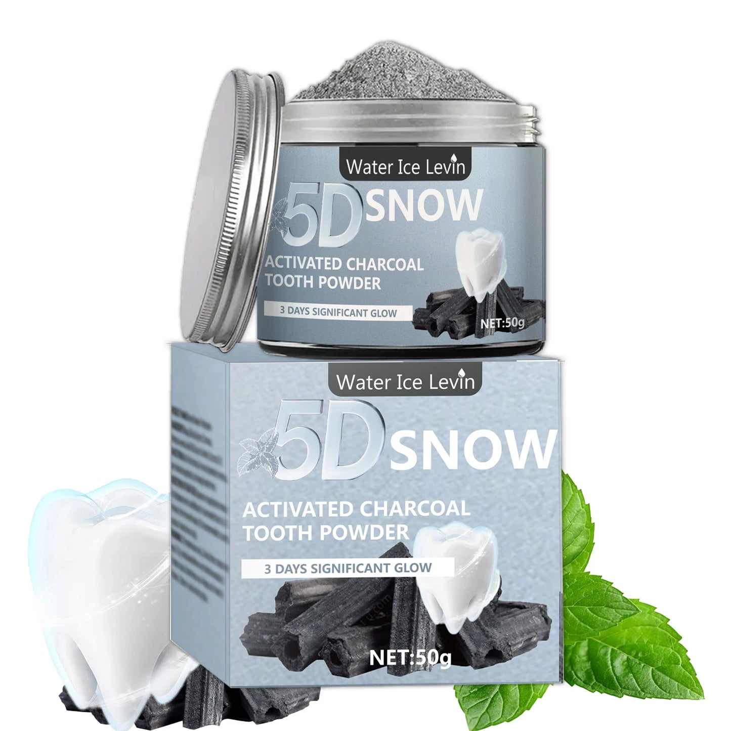 Bamboo Charcoal Teeth Whitening Powder - Natural Whitening and Deep Cleaning for Men and Women, Freshens Breath, Daily Use Toothpaste, 1 Piece