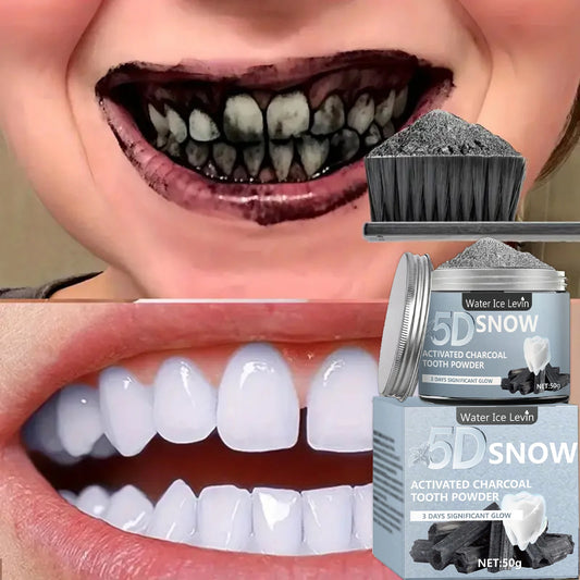 Bamboo Charcoal Teeth Whitening Powder - Natural Whitening and Deep Cleaning for Men and Women, Freshens Breath, Daily Use Toothpaste, 1 Piece