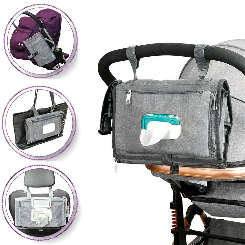 Portable Diaper Changing Pad with Pockets Waterproof Travel Diaper Changing Station Kit Baby Gifts